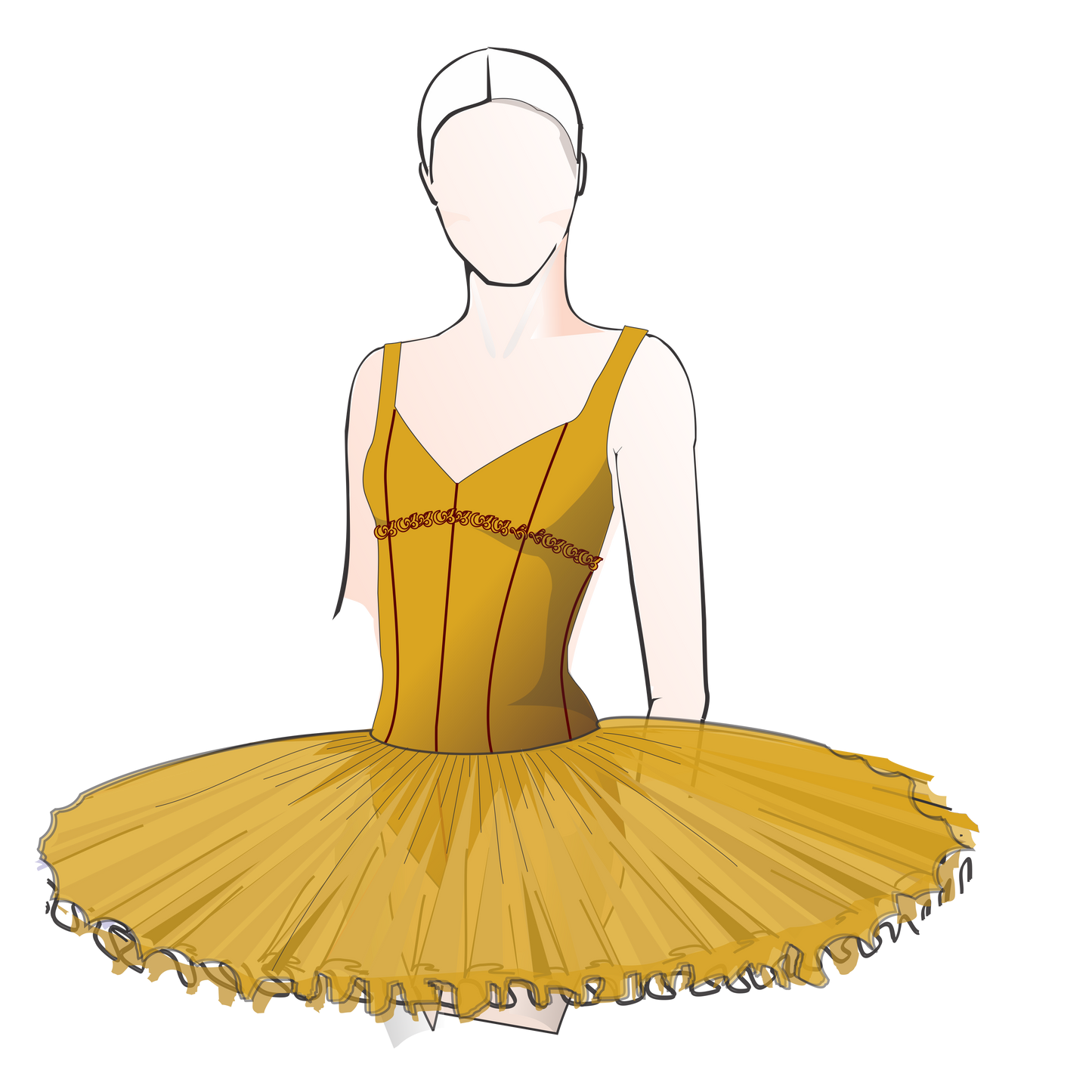 #6117 Stretch Tutu with straps