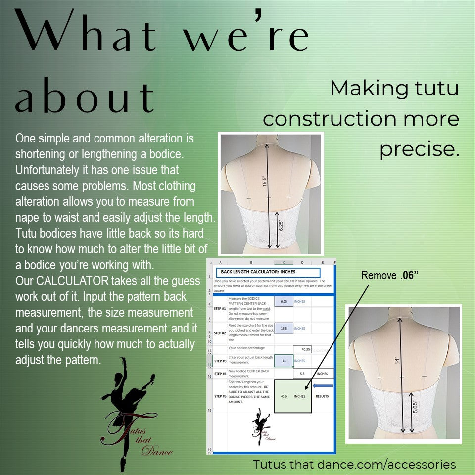 BACK LENGTH CALCULATOR INSTRUCTIONS II