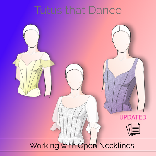 WORKING WITH OPEN NECKLINE, WIDE SET STRAPS
