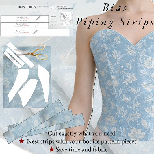 Bias Piping Strips Pattern