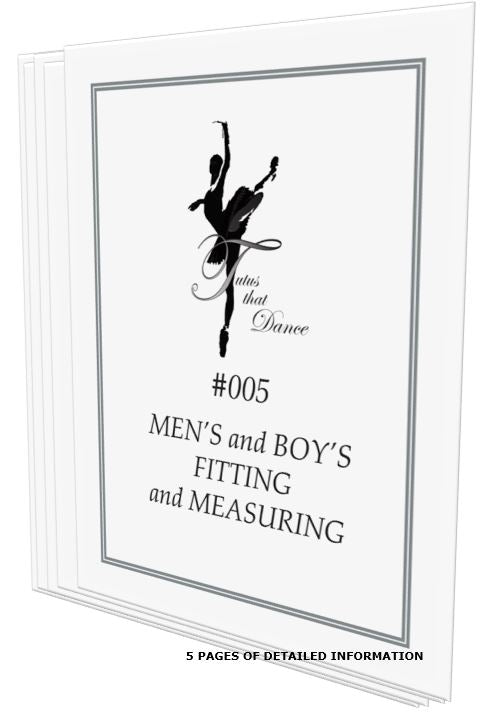 Men's Fitting & Measuring Instructions by Tutus That Dance