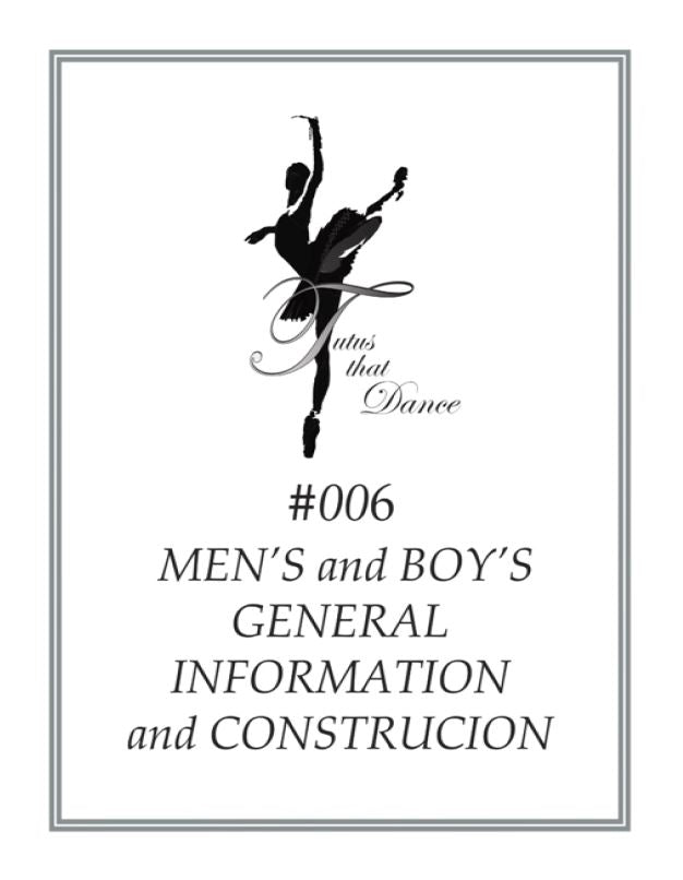Men's & Boy's Ballet Tunic Pattern Instructions by Tutus That Dance
