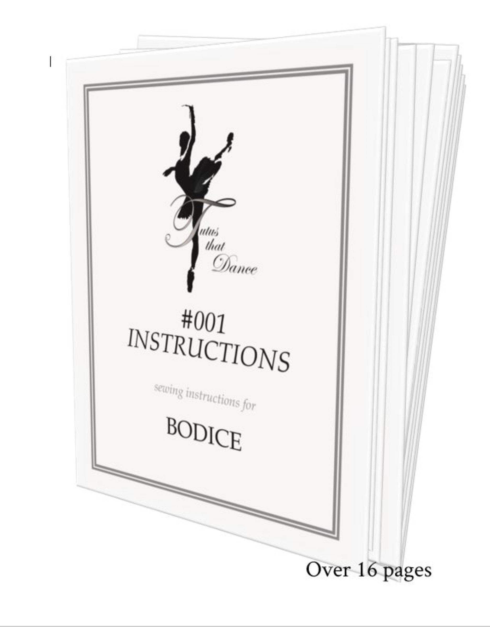 Bodice Pattern Instructions by Tutus That Dance