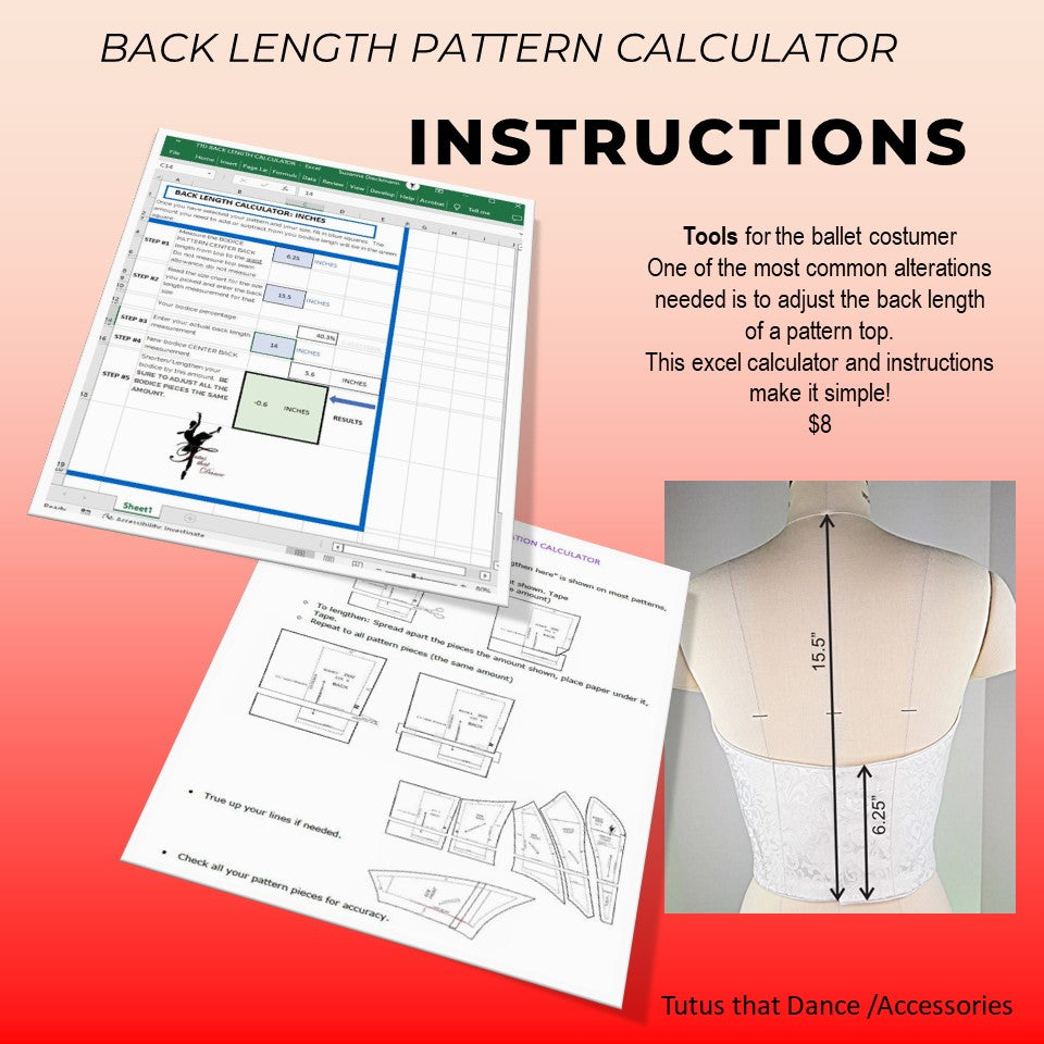 BACK LENGTH CALCULATOR INSTRUCTIONS II