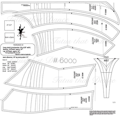 #6000 Stretch Tutu Pattern